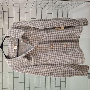 New Max Studio Button up baggy fuzzy sweater jacket